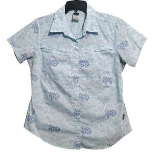 Patagonia Short-Sleeved Island Hopper Shirt Blue Size 8